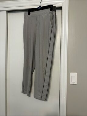 Athleta gray and white striped pants - size 12